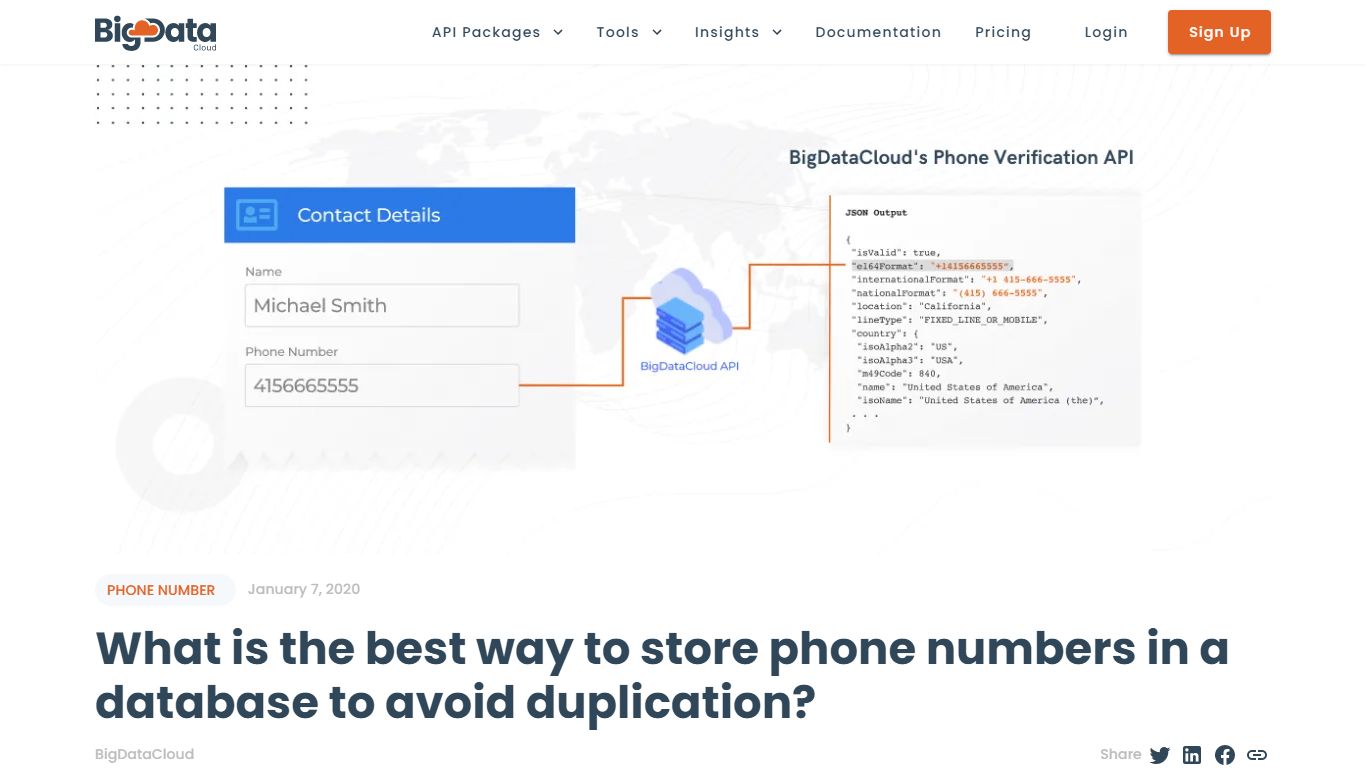 What is the best way to store phone numbers in a database to avoid ...